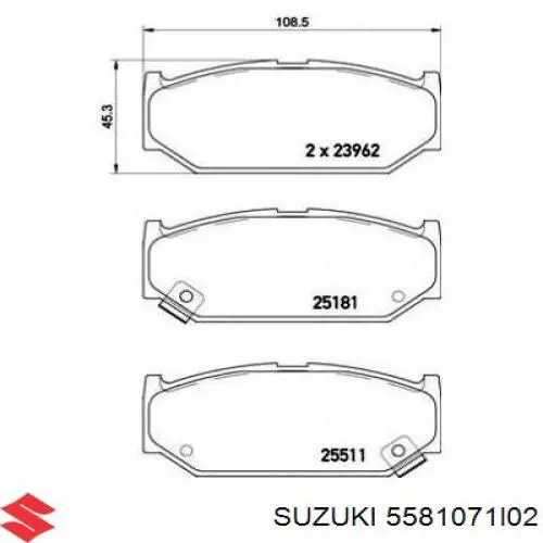 Pastillas de freno delanteras Suzuki Swift 4 MZ, EZ