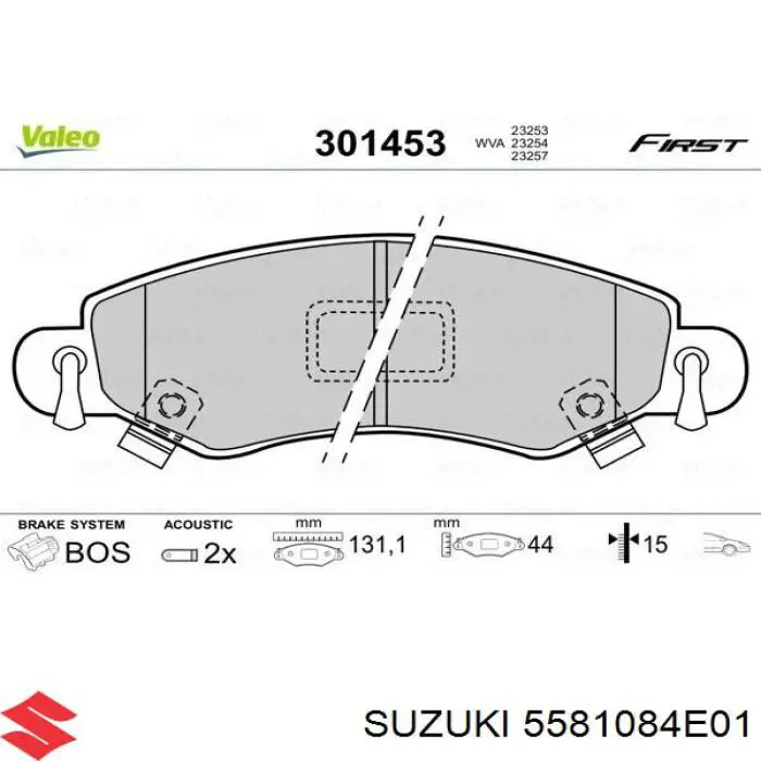 5581084E01 Suzuki Pastillas delanteras