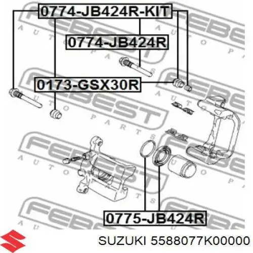 Kit de reparación, pinza de freno trasero Suzuki 5588077K00 precio, desde 7,52 EUR