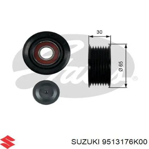 9513176K00 Suzuki Polea guía correa poli V
