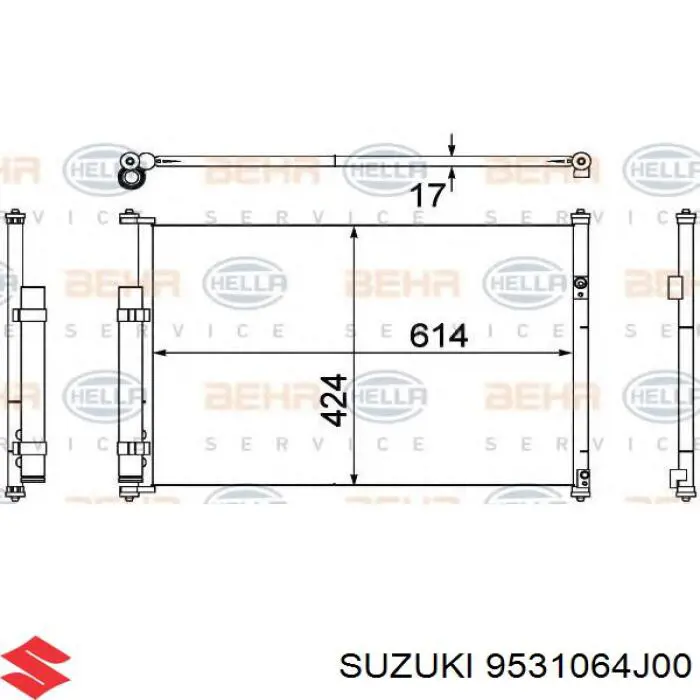 9531064J00 Suzuki condensador aire acondicionado