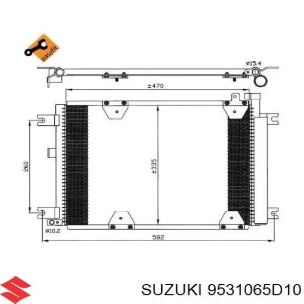Aire acondicionado capacitor Suzuki 9531065D10 precio, desde 83,73 EUR