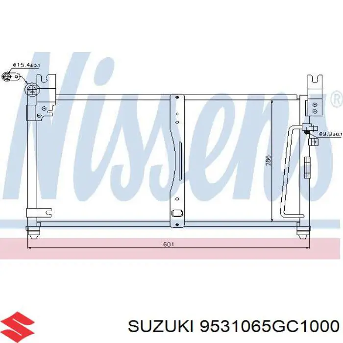 9531065GC1000 Suzuki condensador aire acondicionado