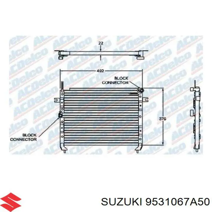 Comprar 9531067A50 Suzuki Condensador de aire acondicionado