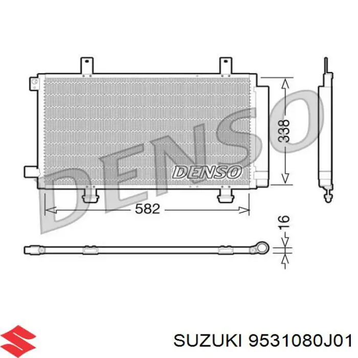 Condensador aire acondicionado 9531079J01 Suzuki