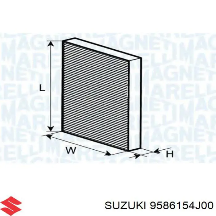 Filtro de cabina Suzuki 9586154J00 precio, desde 11,31 EUR