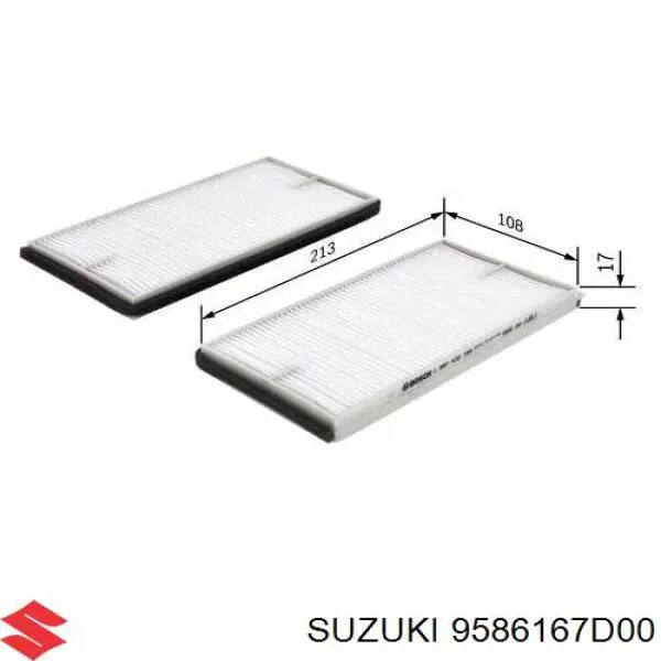 9586167D00 Suzuki filtro habitáculo