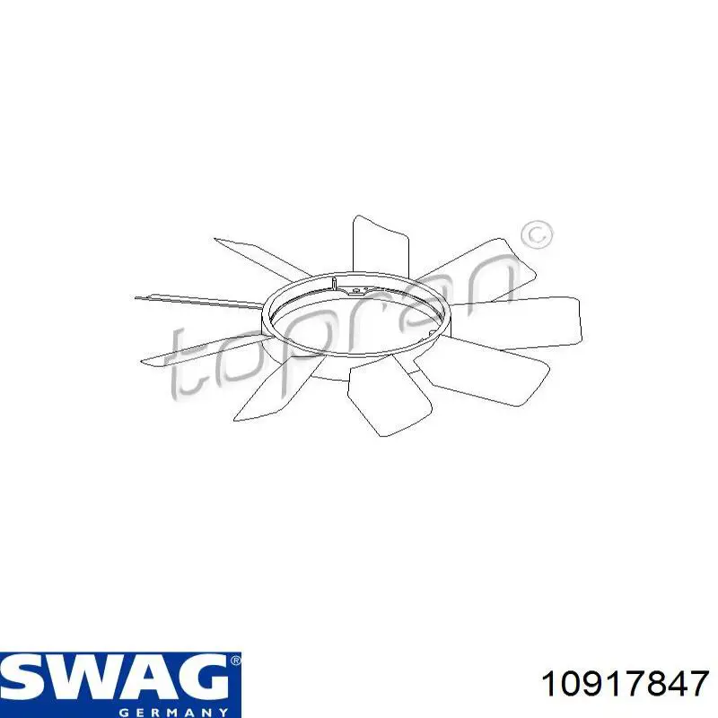 10917847 Swag embrague, ventilador del radiador