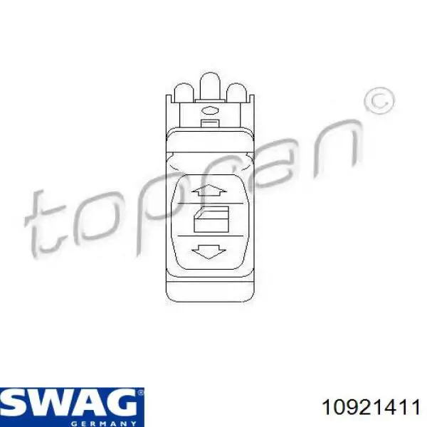 10921411 Swag botón de encendido, motor eléctrico, elevalunas, puerta trasera izquierda