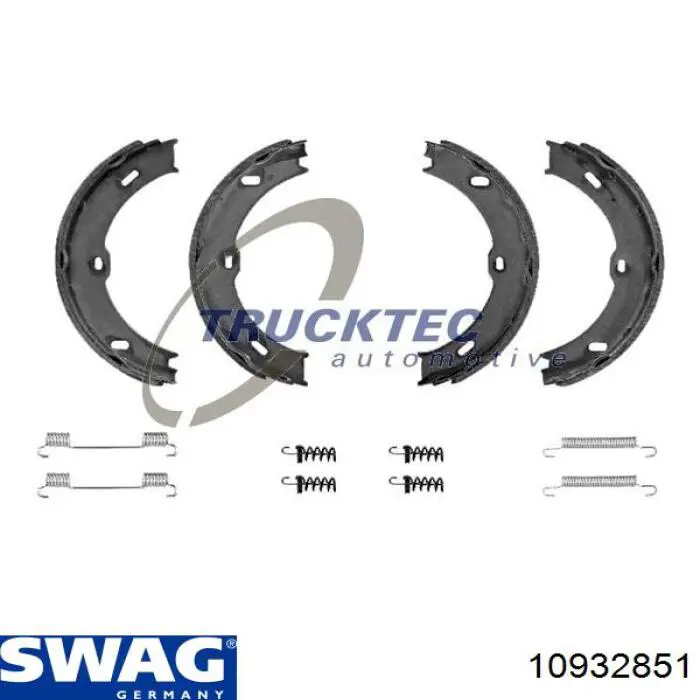10932851 Swag juego de zapatas de frenos, freno de estacionamiento