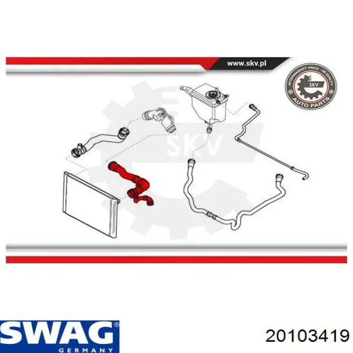 Comprar 97828 Metalcaucho Manguera superior del radiador