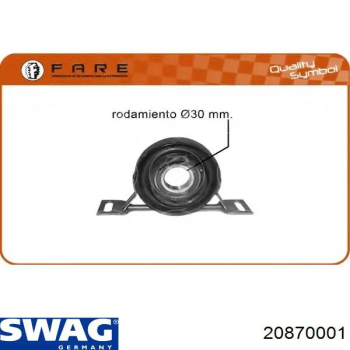 Comprar 20870001 Swag Rodamiento central del eje de transmisión