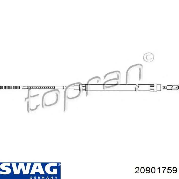 20901759 Swag cable de freno de mano trasero derecho/izquierdo