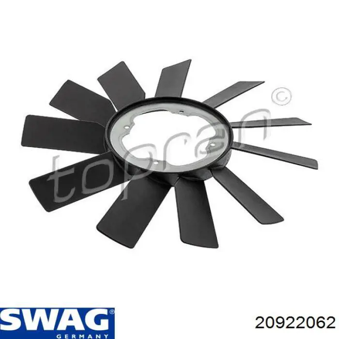 20922062 Swag rodete ventilador, refrigeración de motor