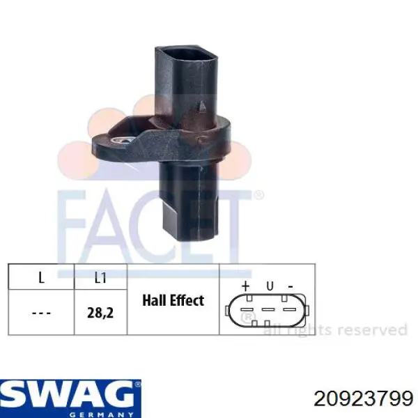 Sensor de árbol de levas Swag 20923799 precio, desde 32,05 EUR