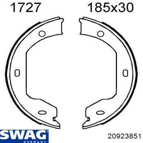 Juego de zapatas de frenos, freno de estacionamiento BMW 5 E39