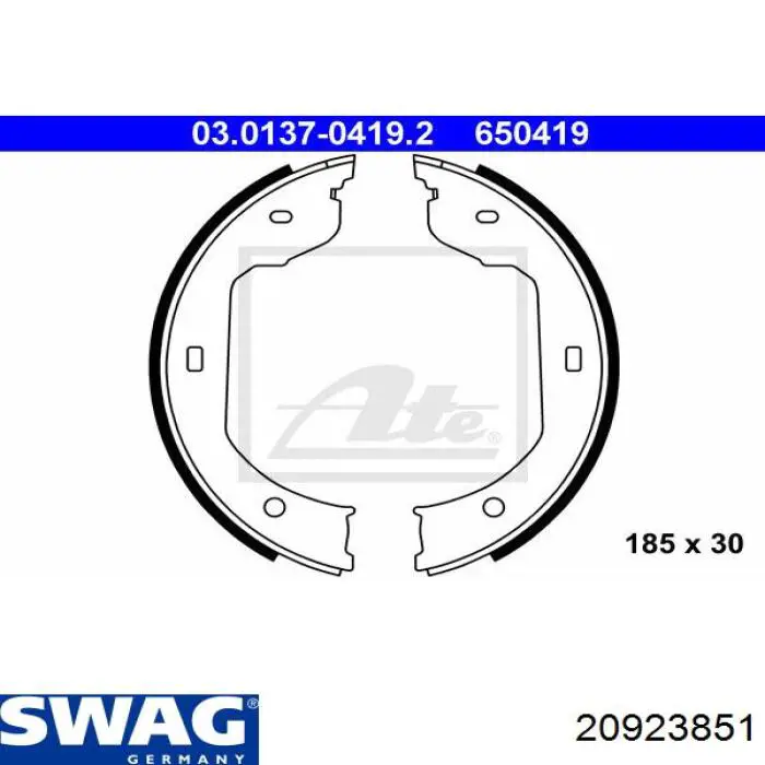 Juego de zapatas de frenos, freno de estacionamiento BMW 5 E39