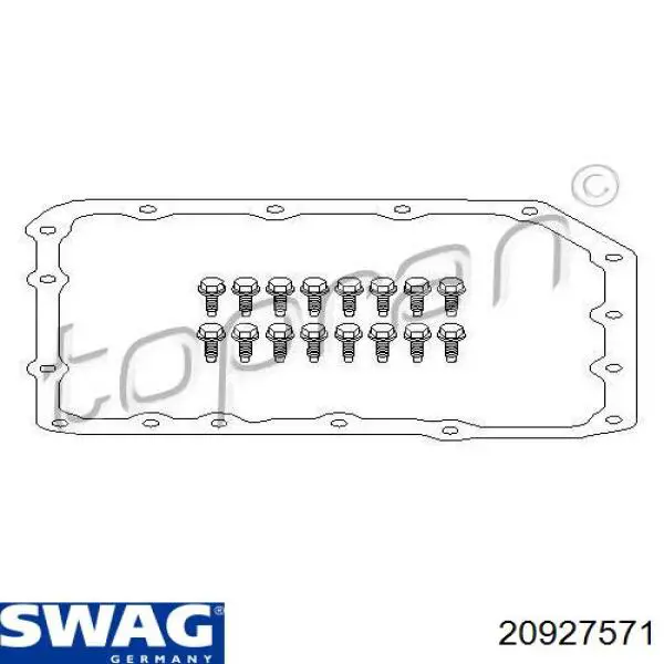 20927571 Swag junta, cárter de aceite, caja de cambios