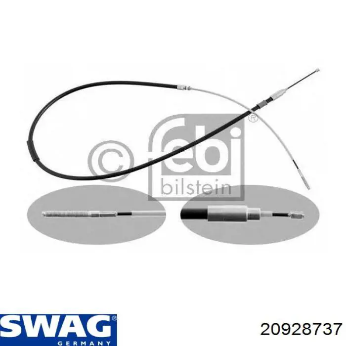 20928737 Swag cable de freno de mano trasero derecho