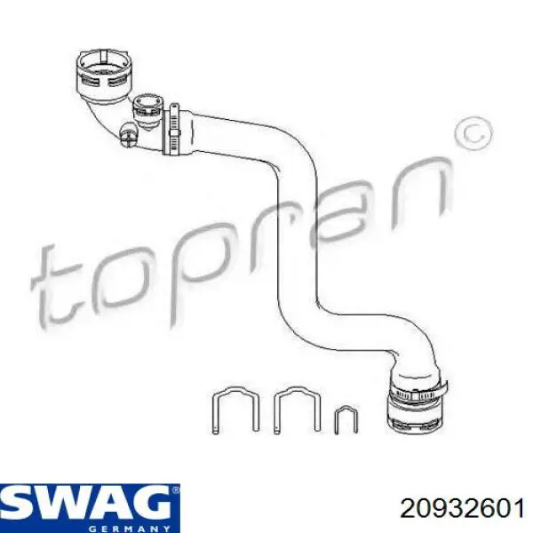 Manguera superior del radiador Swag 20932601 precio, desde 27,16 EUR
