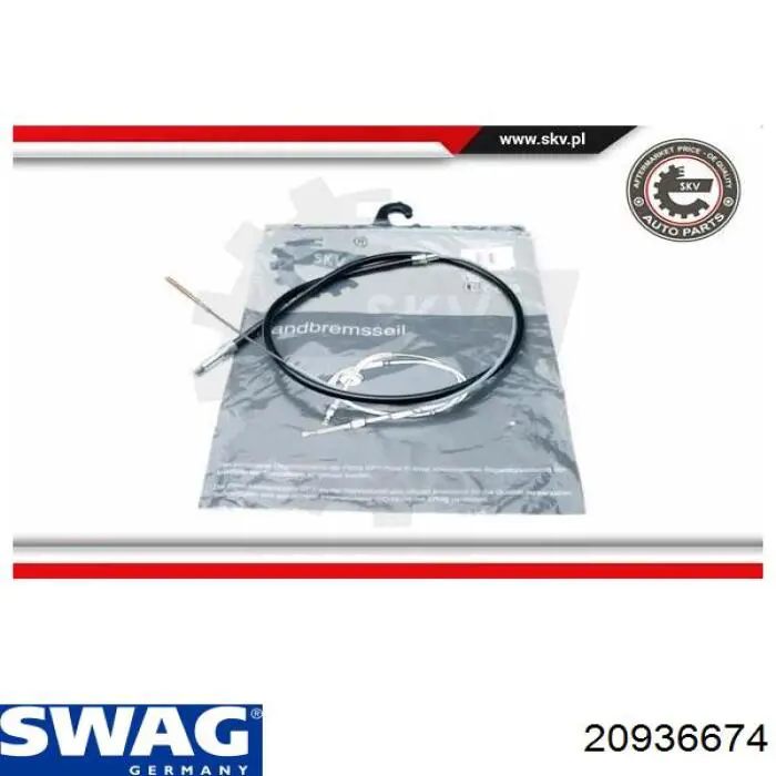 20936674 Swag cable de freno de mano trasero derecho