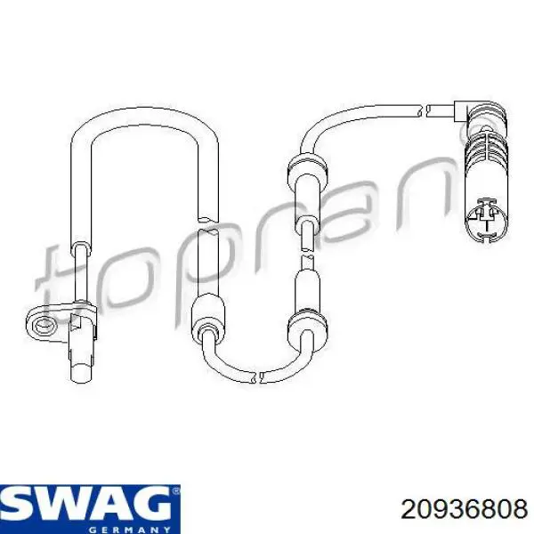 20 93 6808 Swag sensor abs trasero