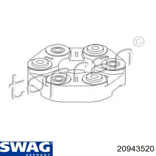 20 94 3520 Swag articulación, árbol longitudinal, trasera