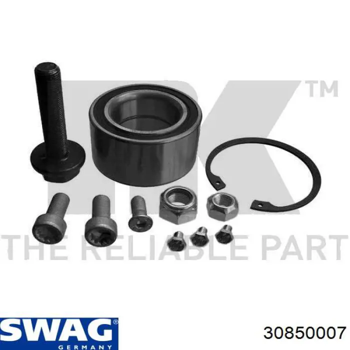 Cojinete de rueda delantero 30850007 Swag