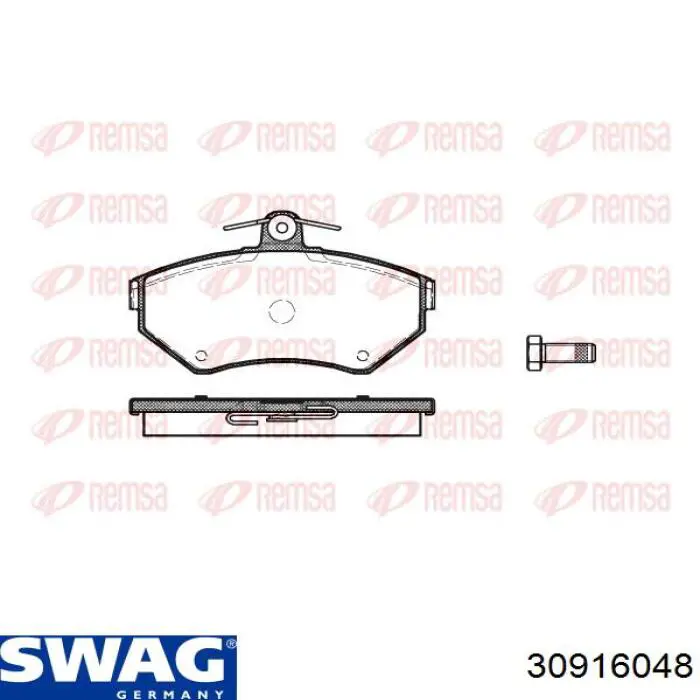 30 91 6048 Swag pastillas de freno delanteras