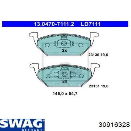 Pastillas de freno delanteras Seat Ibiza 5 KJ1, KJG