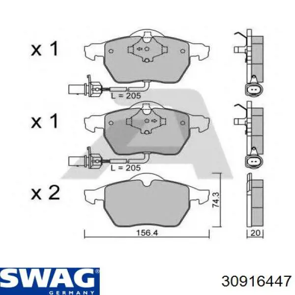 Pastillas de freno delanteras Audi A6 4F2