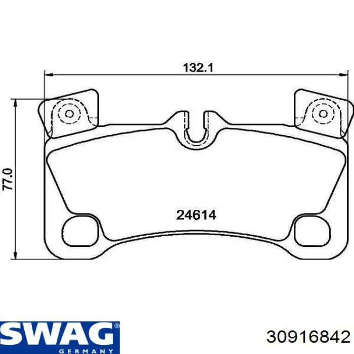 30 91 6842 Swag pastillas de freno traseras