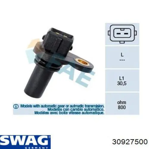 Sensor velocimetro Swag 30927500 precio, desde 35,01 EUR