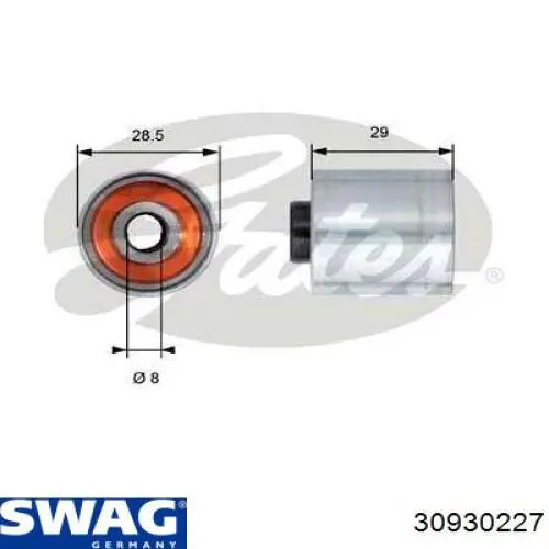 30930227 Swag rodillo intermedio de correa dentada