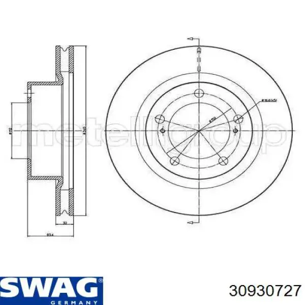 Cable de freno de mano trasero derecho/izquierdo Swag 30930727 precio, desde 12,70 EUR