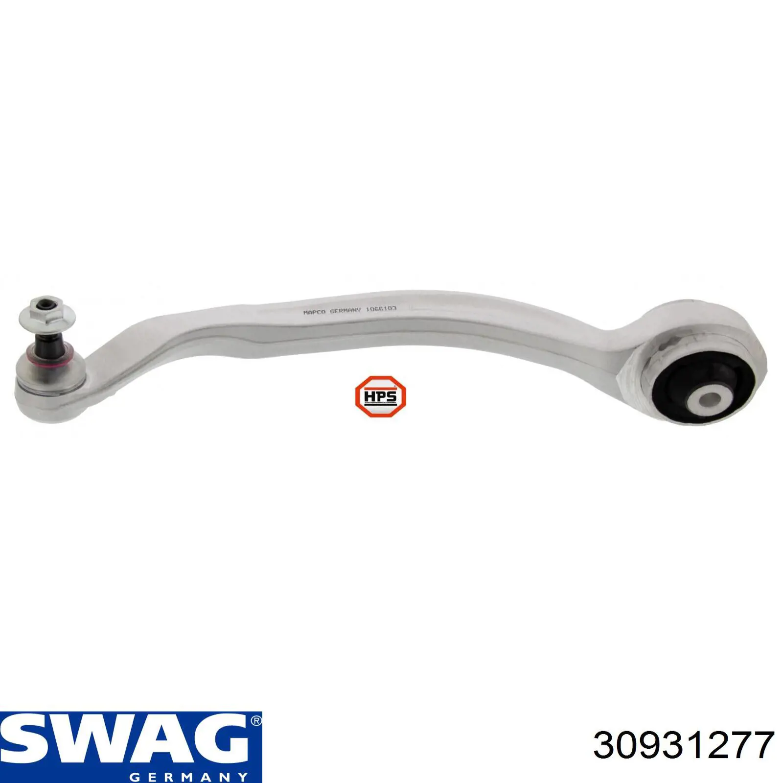 Brazo inferior izquierdo de la suspensión delantera Swag 30931277