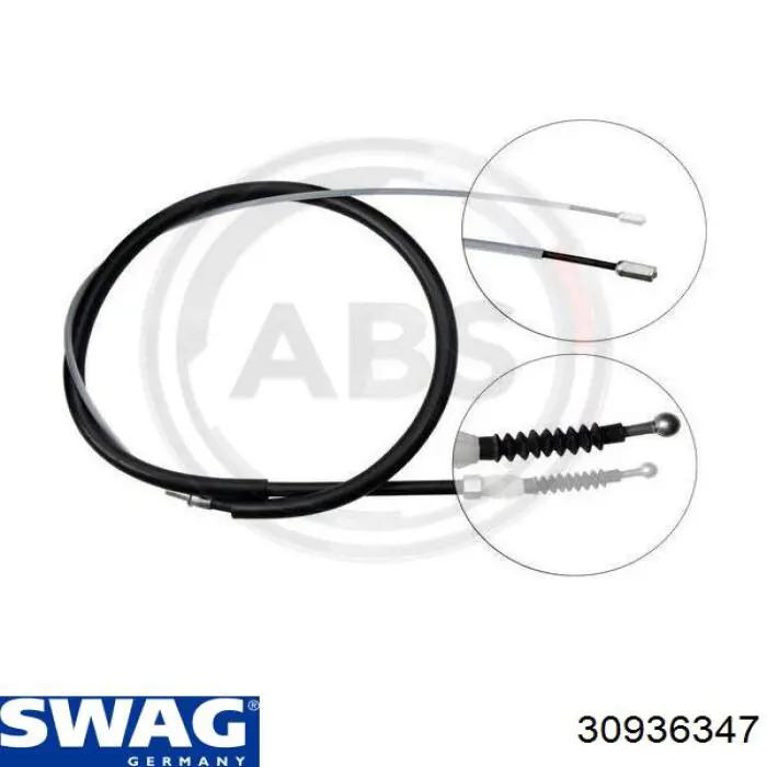 30936347 Swag cable de freno de mano trasero derecho/izquierdo