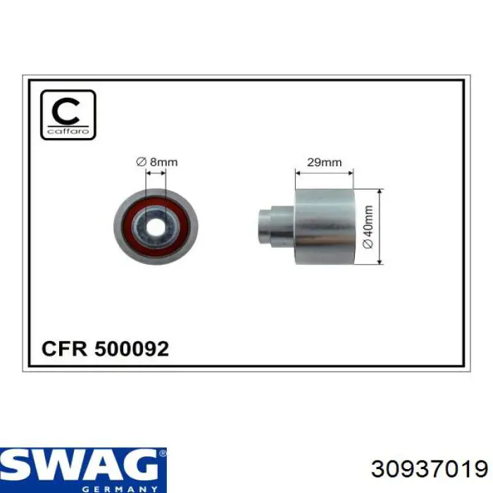 Polea correa distribución Swag 30937019 precio, desde 17,44 EUR