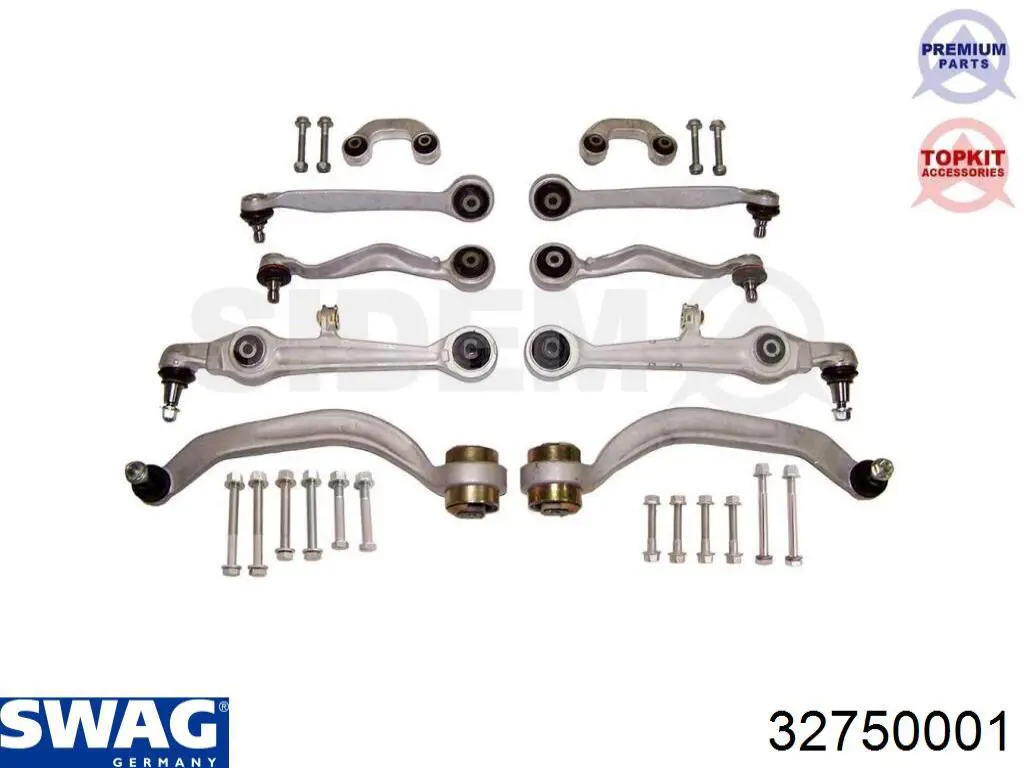Kit de brazo de suspensión delantera 32750001 Swag