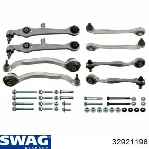 Brazo inferior derecho de la suspensión delantera Swag 32921198