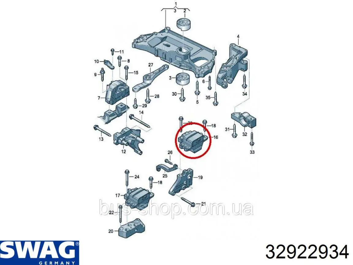Comprar 32922934 Swag Soporte izquierdo del motor