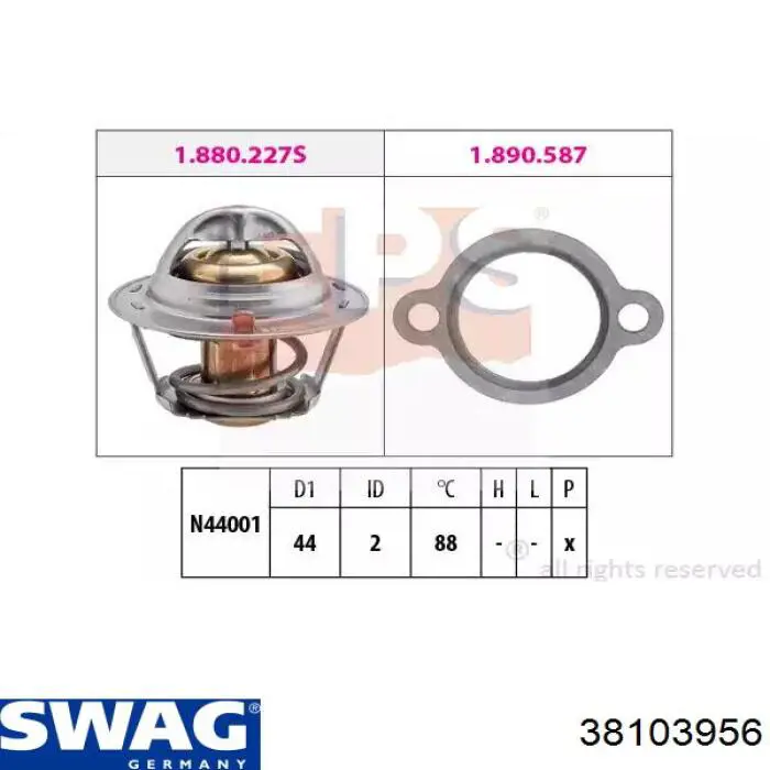 Comprar 38103956 Swag Bomba de agua para motor