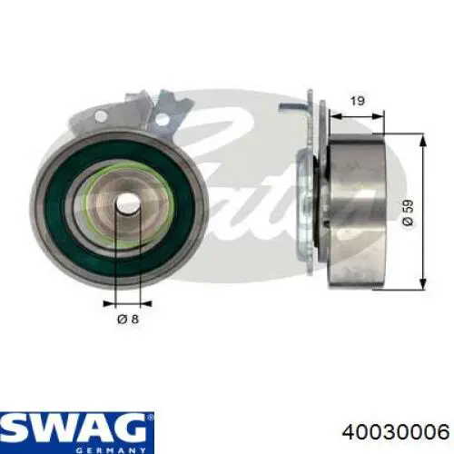 Rodillo, cadena de distribución Chevrolet Aveo 2 T250, T255