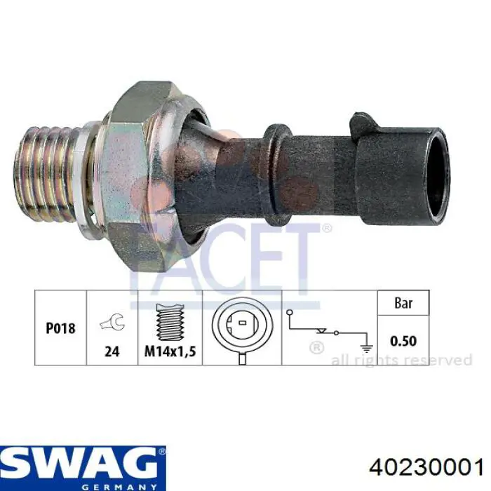 40230001 Swag sensor de presión de aceite