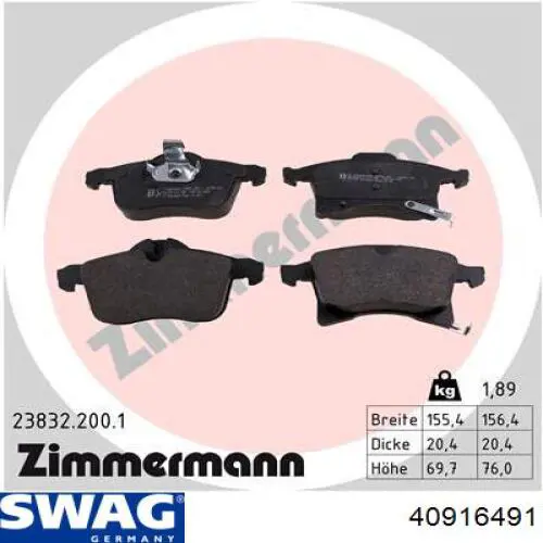 Pastillas de freno delanteras Opel Corsa X12