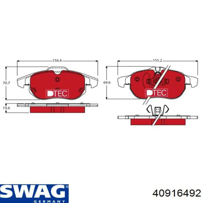 Pastillas de freno delanteras Opel Vectra