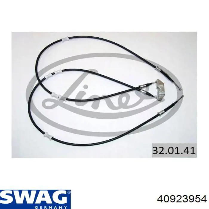 40923954 Swag cable de freno de mano trasero derecho/izquierdo