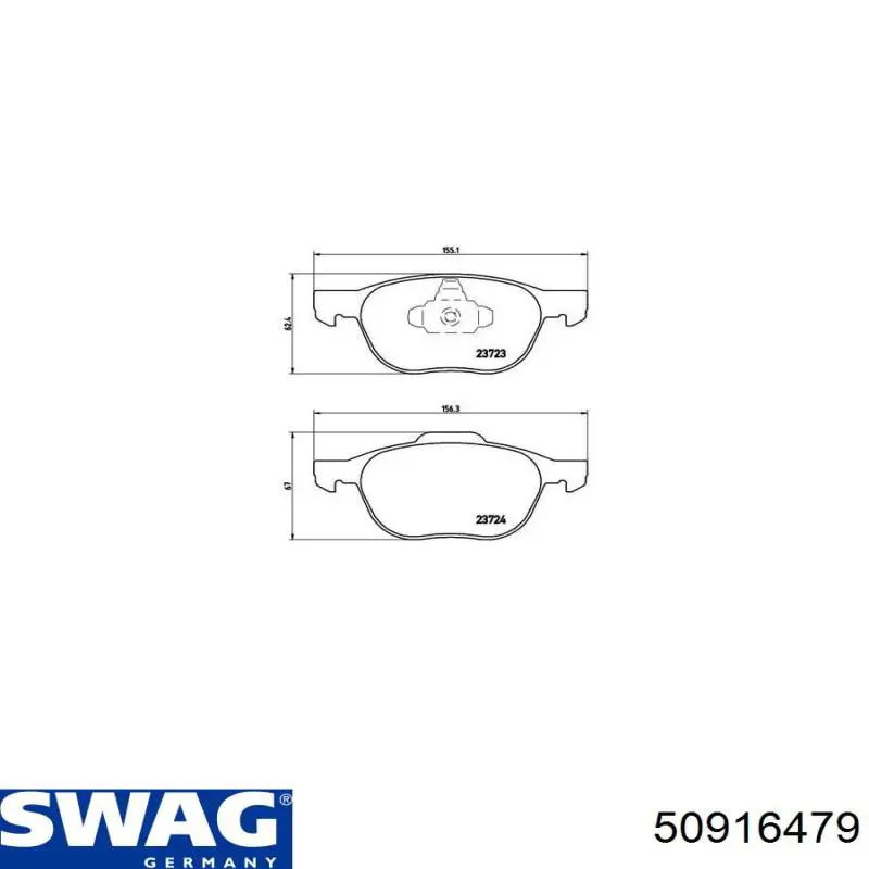 Pastillas freno delanteras Swag 50916479 precio, desde 24,68 EUR