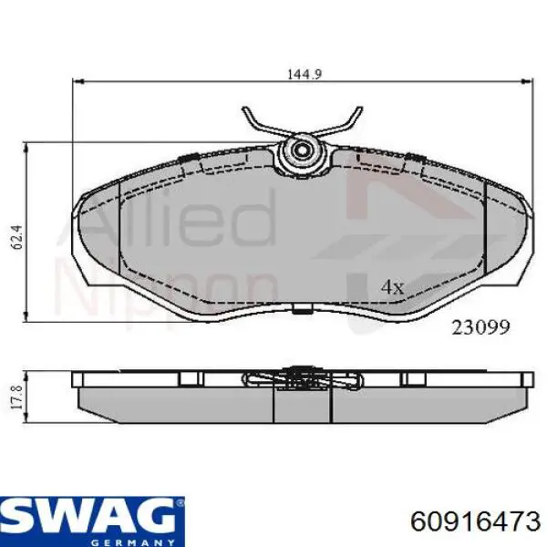 Pastillas de freno delanteras Renault Trafic 2 FL