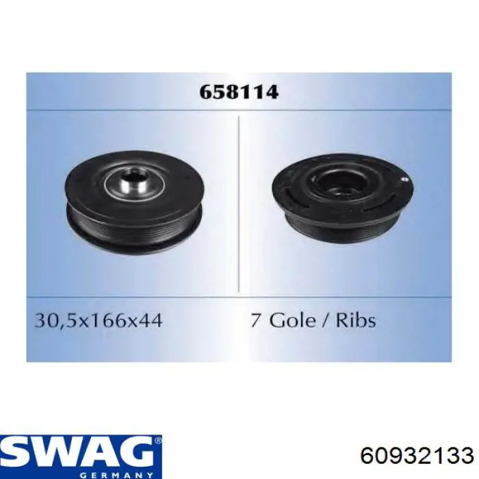 Polea del cigüeñal Swag 60932133 precio, desde 68,53 EUR